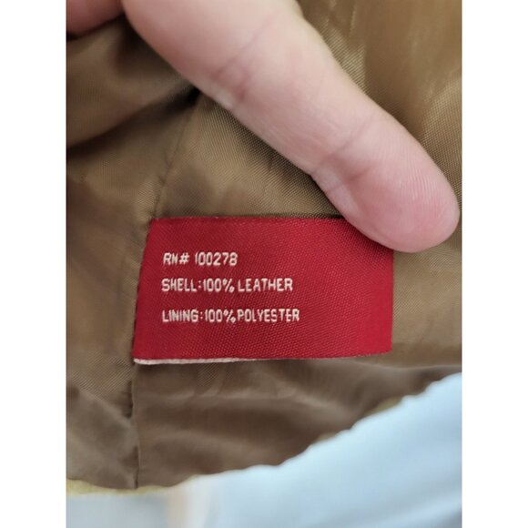 Vintage Western Leather Suede Jacket Duster Coat Sz M Fitted Brown/Tan Fall - Picture 8 of 9